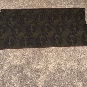 ANF Abercrombie & Fitch Camo Scarf Blanket Cotton Acrylic Wool Blend 84x40